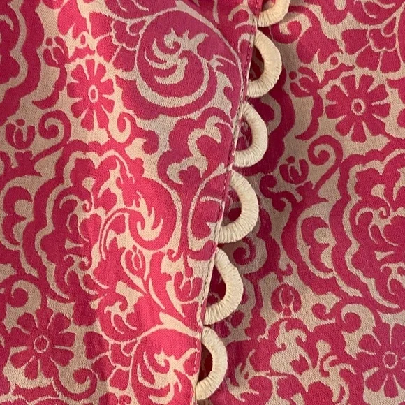 LILLY PULITER pink and white clueless preppy barbie office siren jacket size 4 - Picture 8 of 11